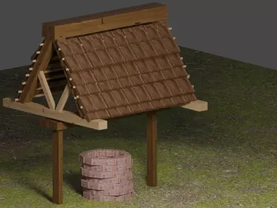 well and wall 3D model