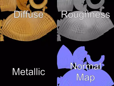 Elegant Seashell model pack Low-poly 3D model