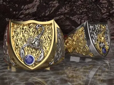 scorpion ring 3D print model