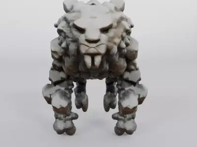 stone lion 3D model purchase