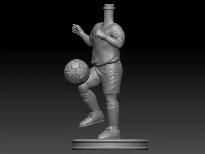 3D Printable Football Kid Bubble Head 3D print model