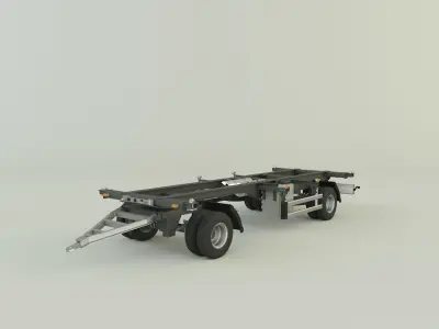 container trailer 580 3D model