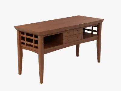 Wooden Entryway Table 3D model