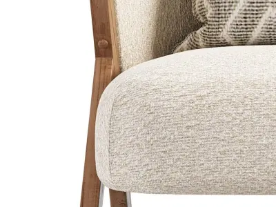 ZARA HOME UPHOLSTERED ARMCHAIR Low-poly 3D model