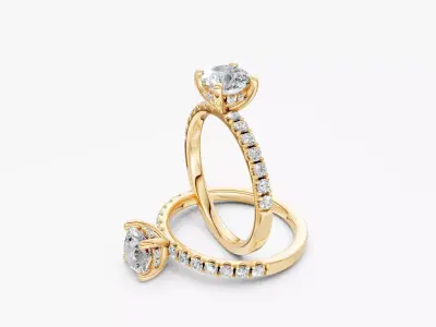 zjk r013 couple ring hidden halo ring  3D print model