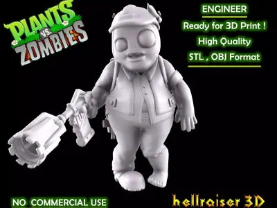 Plants vs Zombies - Engineer 3D print model