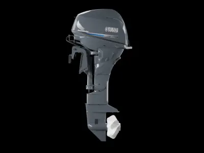 Yahama Out boat motor New F25  3D model