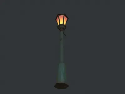 Street Lantern Low-poly 3D model