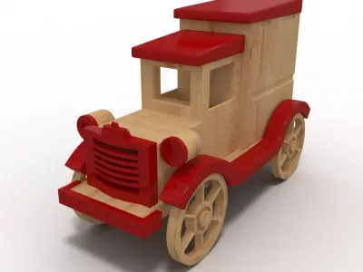 Wooden machine 3D model