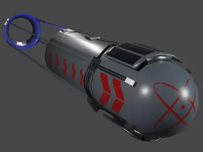 Space engine or rocket Free low-poly 3D model