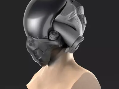 SCIFI HELMET 04 3D model Free 3D model