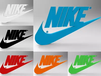 Nike Logo 3D Model Free Free low-poly 3D model
