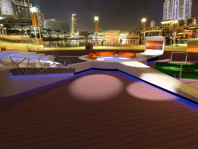 Sport outdoor studio Low-poly 3D model