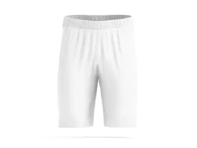 White Sport Shorts - mens soccer short pants 3D model