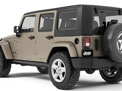 Jeep Wrangler Unlimited 2008 3D model by podshyvalov-htc