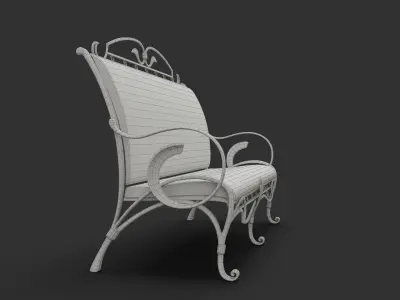 Wrought Bench 3D model