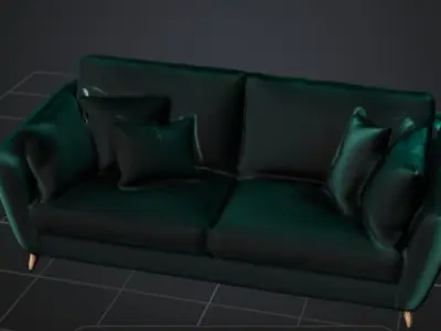 Luxurious Sofa Free low-poly 3D model