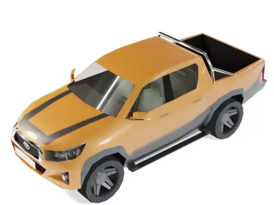 Toyota Hilux Low-poly 3D model