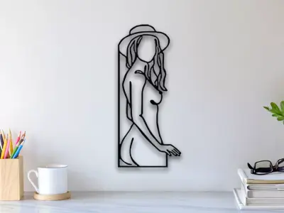 Girl Wall Art 3D print model purchase