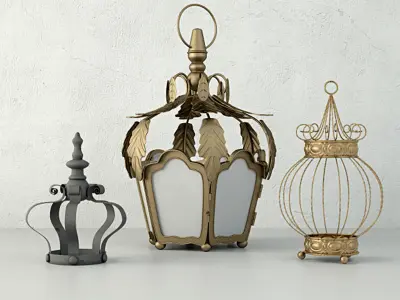 Lantern and tealight holders by ZARA HOME 3D model