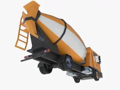 mixer truck Low-poly 3D model