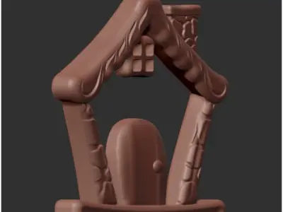 Christmas  pendant House Ornament Low and High Resolution 3D print model