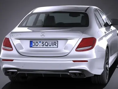 Mercedes E63 AMG 2017 3D model