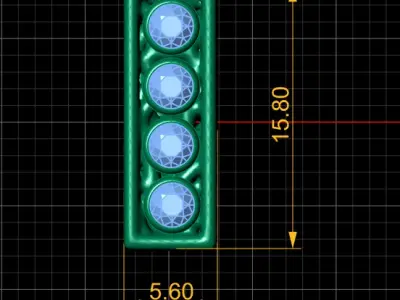 SIMPLE ALPHABET I PENDANT 3D PRINTABLE MODEL  3D print model