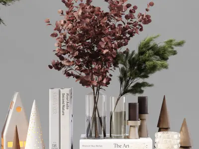 Decorative Set 225 Low-poly 3D model