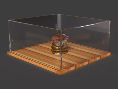 Chinese meat shaped stone figure  Low-poly 3D model