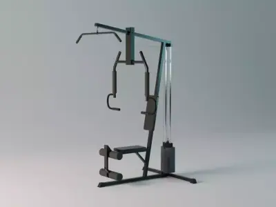 Pulldown Cable Machine - Chest Press Station - Gym Equipment 3D model