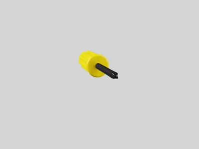 Yellow screwdriver tool 3D model
