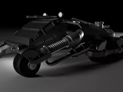 futuristic war machine Low-poly 3D model