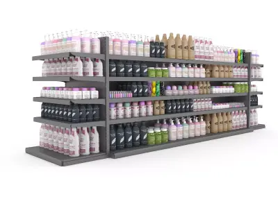 cosmetic product market stand 10 Low-poly 3D model