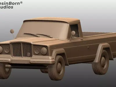 Jeep Gladiator 1962 Classic Vintage Pickup Truck 3D print model