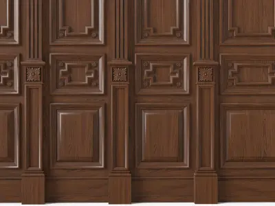 Wooden panel 03 01 3D model