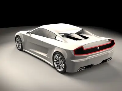 Generic sports car 04 3D model