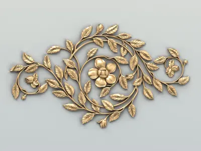 Carved decor central 039 3D model