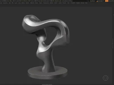 Modern Abstract Decorative sculpture 3d print model 132 3D print model