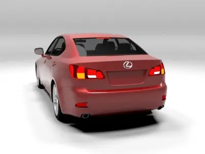 LEXUS IS 2007 LOWPOLY Low-poly 3D model