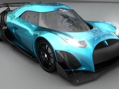 furge futuristic sports car 3D model