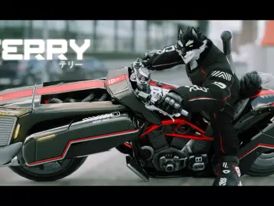 Stylized Male Furry - Terry - Complete Edition 3D Model Collection