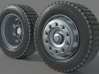 Truck Tire wheel 3D model