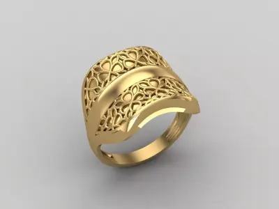 Women Ring Plain Ring Ready STL 3DM Models Womens Rings 3D print model 22