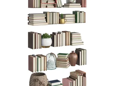 Retro Books 3D model