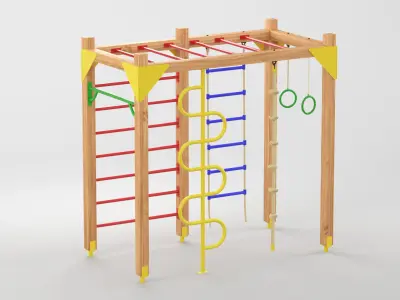 Classic Outdoor Playground 1 3D model 3D model