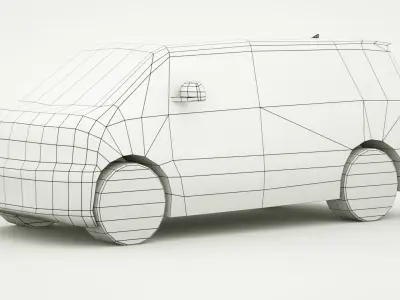 Volkswagen ID Buz 2023 Low-poly 3D model