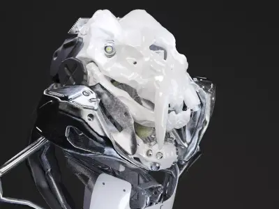 Robot head Free 3D model