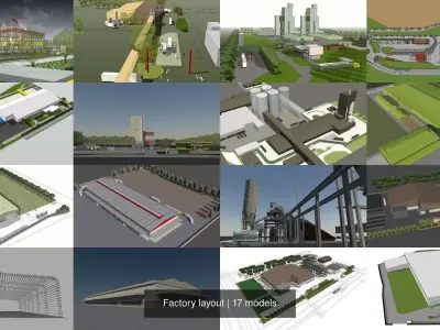 Factory layout 3D Model Pack purchase