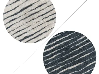 Round Rug Set 177 3D model